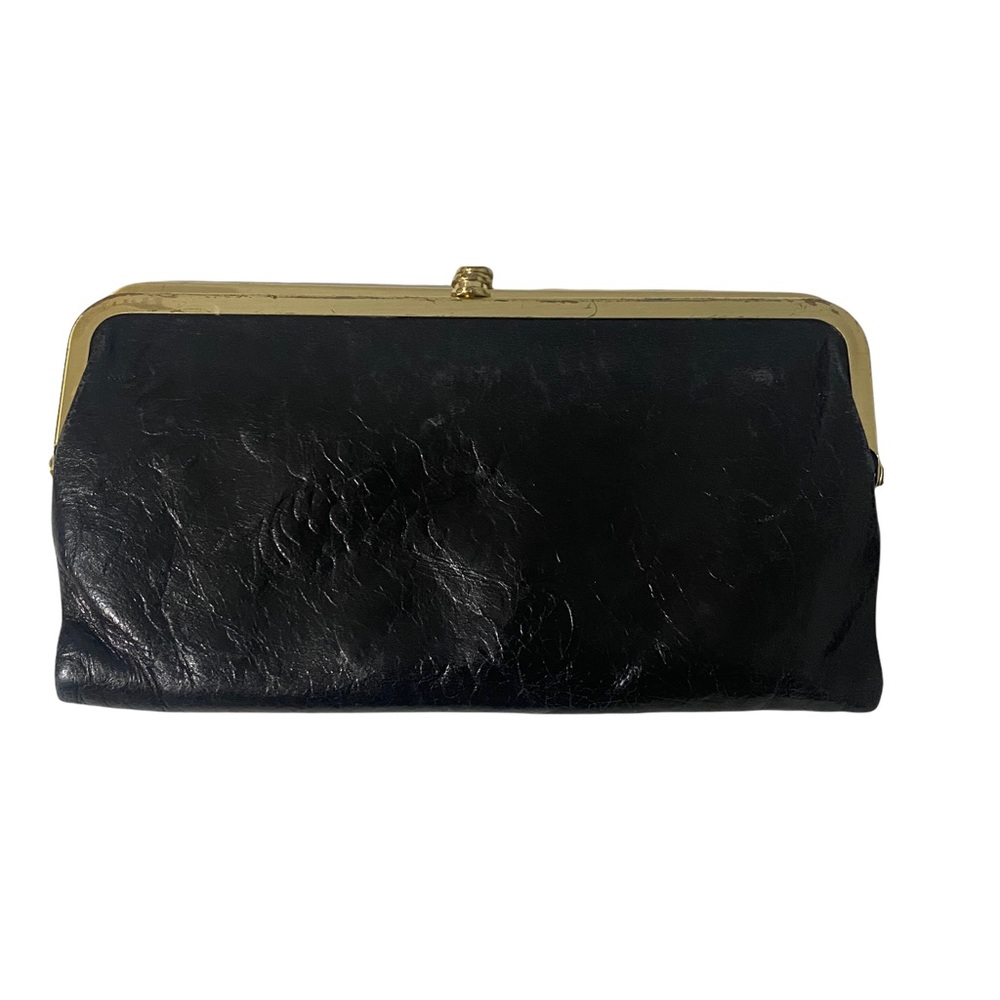 HOBO Lauren Clutch Wallet Black Leather